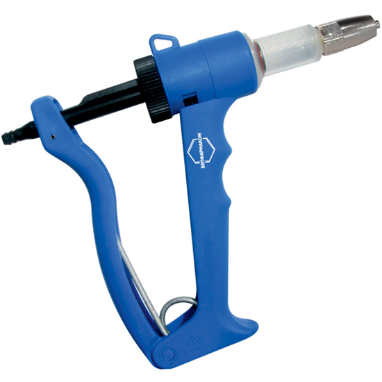 Ultra-light universal injector with a V-shaped handle and bottle holder